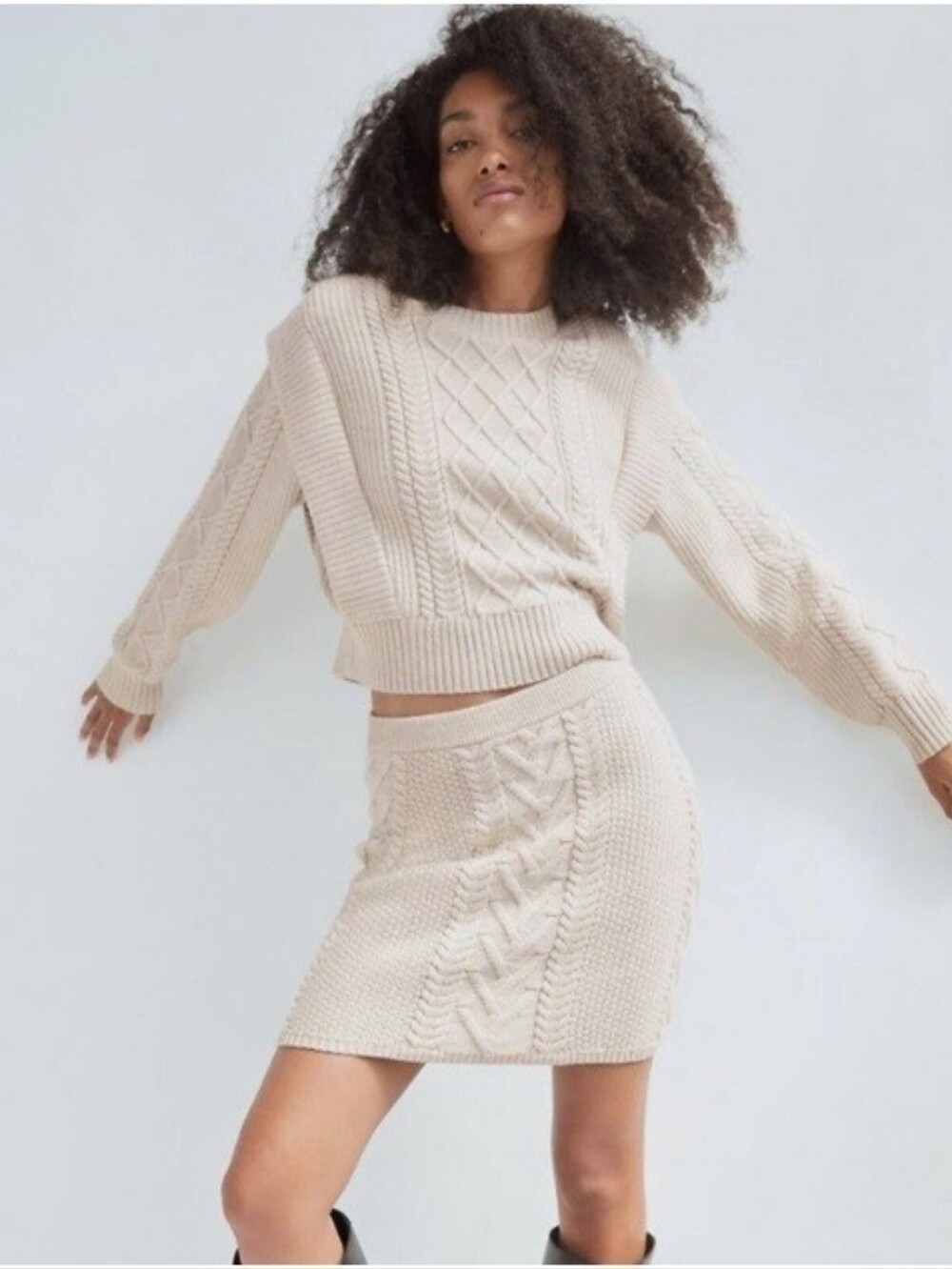 Aritzia Babaton Emporia High Waisted Wool  Mini Skirt